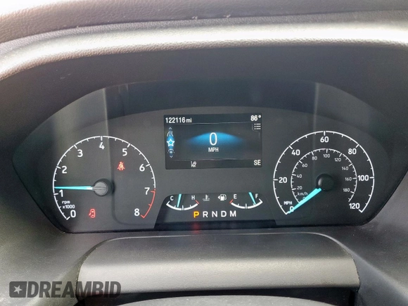 2020 Ford Transit Cargo with VIN 1FTBR1Y86LKB56275, listed as a Copart auction lot 55617175 with 122,116 mi miles and Clean title. Bid and sale history available at DreamBid. Image 9.