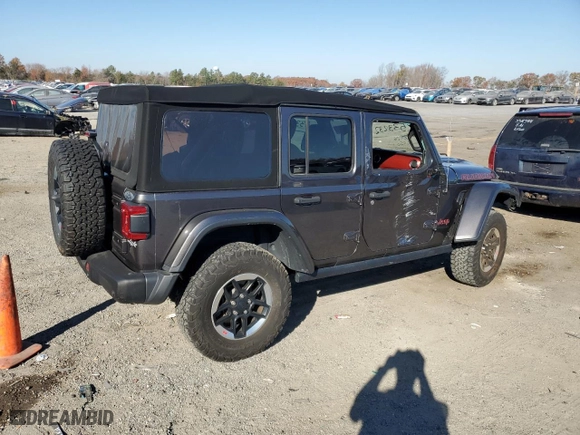 2020 Jeep Wrangler Unlimited Rubicon with VIN 1C4HJXFN5LW136492, listed as a Copart auction lot 75196223 with 32,272 mi miles and Salvage Title. Bid and sale history available at carsss.com. Image 3.