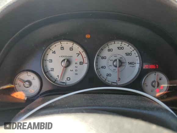 2005 Acura RSX with VIN JH4DC54845S001636, listed as a Copart auction lot 53319145 with 203,867 mi miles and Salvage title. Bid and sale history available at DreamBid. Image 9.