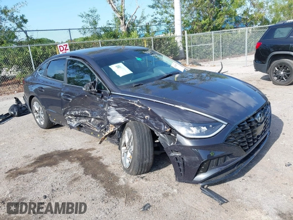 2023 Hyundai Sonata SEL z VIN KMHL64JA0PA289889, wystawiony jako IAAI lot #41931833 z przebiegiem 24 070 mil mil oraz . Historia ofert i sprzedaży dostępna na DreamBid. Obrazek 1.