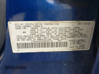 2002 Toyota RAV4 z VIN JTEHH20V026050184, wystawiony jako IAAI lot #42442838 z przebiegiem 178 267 mil mil oraz . Historia ofert i sprzedaży dostępna na DreamBid. Obrazek 9.