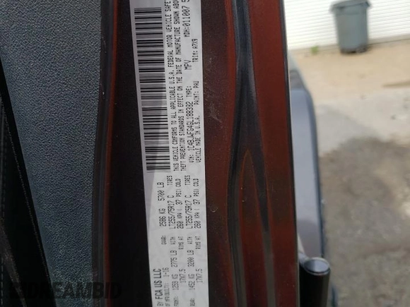 2016 Jeep Wrangler Unlimited Rubicon Hard Rock with VIN 1C4BJWFG4GL188382, listed as a Copart auction lot 60615403 with 39,629 mi miles and Salvage Title. Bid and sale history available at carsss.com. Image 12.