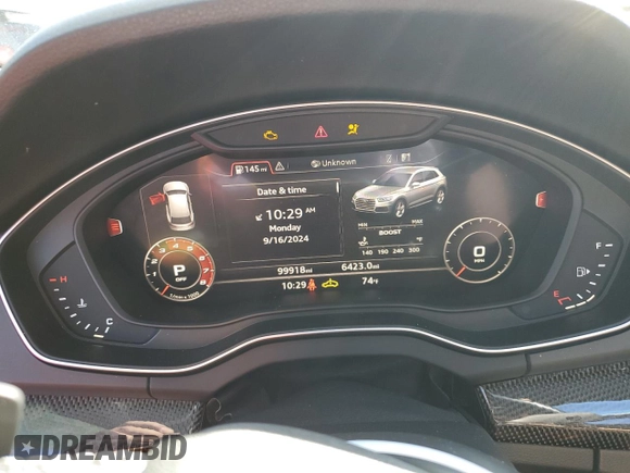 2018 Audi SQ5 Premium Plus with VIN WA1A4AFY8J2008942, listed as a Copart auction lot 68154264 with 99,918 mi miles and Salvage Title. Bid and sale history available at DreamBid. Image 9.