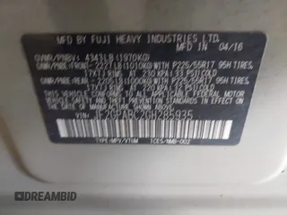 2016 Subaru Crosstrek Premium z VIN JF2GPABC2GH285935, wystawiony jako IAAI lot #41884327 z przebiegiem 180 977 mil mil oraz . Historia ofert i sprzedaży dostępna na DreamBid. Obrazek 9.
