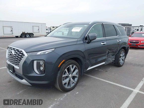 2021 Hyundai Palisade SEL with VIN KM8R4DHE0MU205427, listed as a IAAI auction lot 42436615 with 53,759 mi miles and . Bid and sale history available at DreamBid. Image 18.