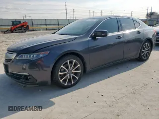 2015 Acura TLX Advance with VIN 19UUB2F77FA000352, listed as a Copart auction lot 60618585 with 95,205 mi miles and Salvage title. Bid and sale history available at DreamBid. Image 1.