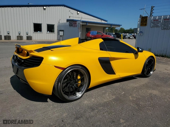 2016 McLaren 650S with VIN SBM11FAA6GW006251, listed as a Copart auction lot 70628064 with 13,452 mi miles and Salvage Title. Bid and sale history available at carsss.com. Image 3.