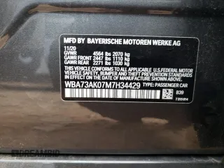 2021 BMW 2 Series 228i xDrive with VIN WBA73AK07M7H34429, listed as a Copart auction lot 37442713 with 7,287 mi miles and Salvage title. Bid and sale history available at DreamBid. Image 12.