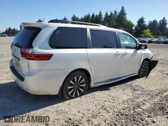 2018 Toyota Sienna XLE with VIN 5TDDZ3DC6JS196196, listed as a Copart auction lot 60103275 with 71,209 mi miles and Salvage title. Bid and sale history available at DreamBid. Image 3.