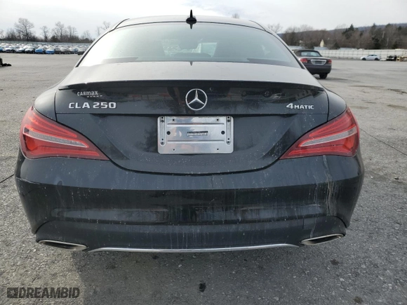 2018 Mercedes-Benz CLA with VIN WDDSJ4GB8JN603082, listed as a Copart auction lot 44220125 with NaN miles and Salvage Title. Bid and sale history available at carsss.com. Image 6.
