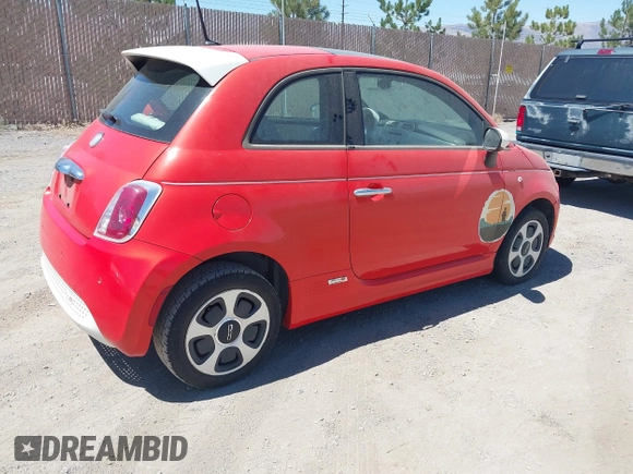 2014 FIAT 500e with VIN 3C3CFFGE7ET225188, listed as a IAAI auction lot 42773711 with 47,581 mi miles and . Bid and sale history available at DreamBid. Image 4.