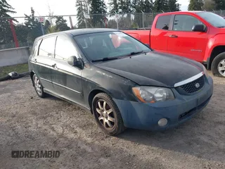 2006 Kia Spectra with VIN KNAFE161065343093, listed as a IAAI auction lot 41749908 with 207,818 mi miles. Bid and sale history available at carsss.com. Image 1.