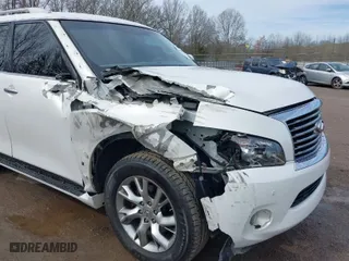 2011 Infiniti QX56 8-passenger with VIN JN8AZ2NC7B9303157, listed as a IAAI auction lot 41779906 with 198,759 mi miles. Bid and sale history available at carsss.com. Image 6.