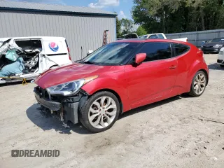 2013 Hyundai Veloster w/Black Int with VIN KMHTC6AD0DU104362, listed as a Copart auction lot 54183155 with 127,279 mi miles and Salvage title. Bid and sale history available at DreamBid. Image 1.