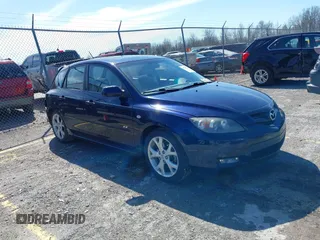 2008 Mazda Mazda3 s Sport with VIN JM1BK343181127628, listed as a IAAI auction lot 41796118 with 164,696 mi miles. Bid and sale history available at carsss.com. Image 1.