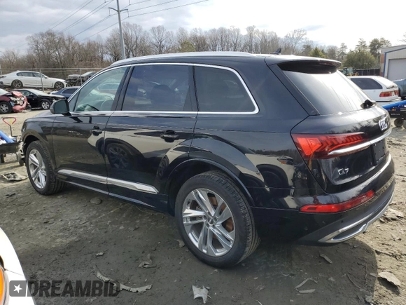 2020 Audi Q7 Premium Plus with VIN WA1LXAF70LD004740, listed as a Copart auction lot 87315404 with 55,158 mi miles and Salvage Title. Bid and sale history available at carsss.com. Image 2.