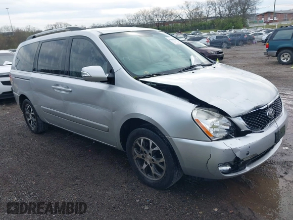 2014 Kia Sedona LX with VIN KNDMG4C70E6592842, listed as a IAAI auction lot 41861685 with 242,222 mi miles. Bid and sale history available at carsss.com. Image 1.