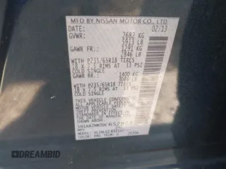 2013 Nissan Pathfinder SL with VIN 5N1AR2MM3DC652923, listed as a IAAI auction lot 41749099 with 91,492 mi miles and . Bid and sale history available at DreamBid. Image 9.