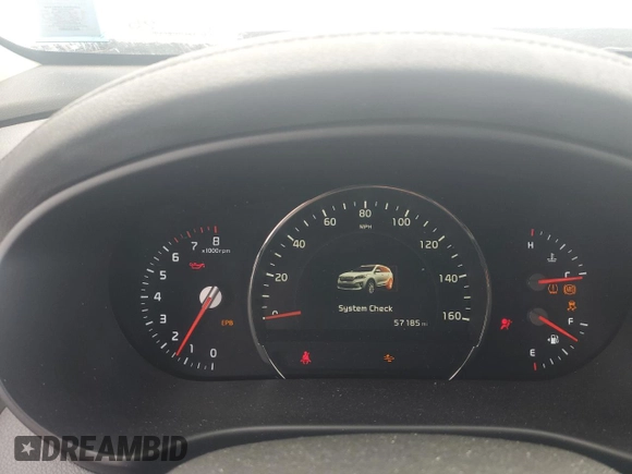 2019 Kia Sorento EX V6 with VIN 5XYPHDA59KG448467, listed as a Copart auction lot 54129805 with 57,185 mi miles and Salvage Title. Bid and sale history available at carsss.com. Image 9.