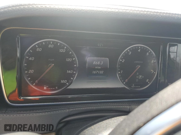 2015 Mercedes-Benz S 550 with VIN WDDUG8CB8FA070007, listed as a Copart auction lot 65615345 with 167,132 mi miles and Clean title. Bid and sale history available at DreamBid. Image 9.