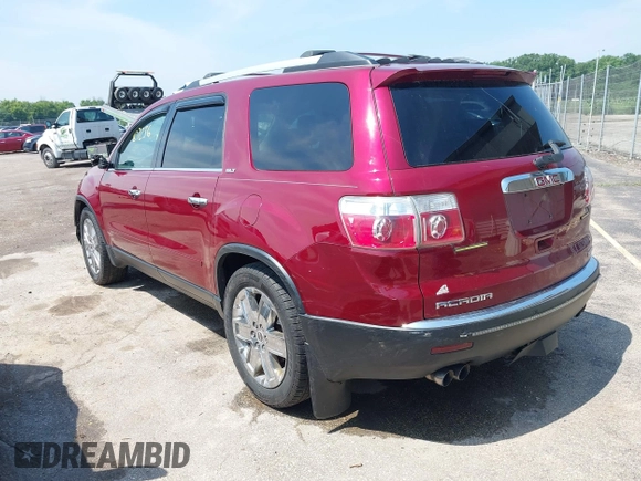 2010 GMC Acadia SLT2 with VIN 1GKLVNED7AJ205791, listed as a IAAI auction lot 42687236 with 184,836 mi miles and . Bid and sale history available at DreamBid. Image 3.