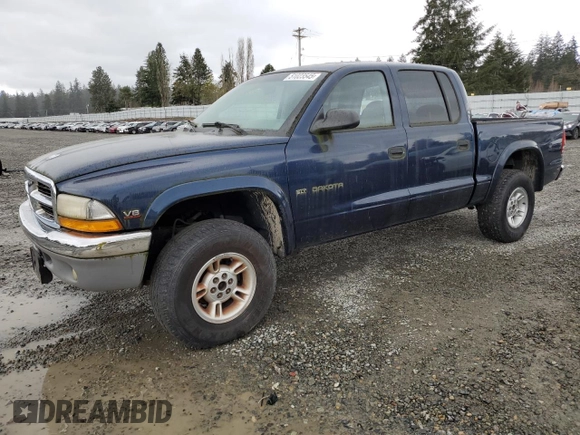2000 Dodge Dakota Sport with VIN 1B7GG2AN9YS760105, listed as a Copart auction lot 51023545 with 191,900 mi miles and Clean Title. Bid and sale history available at carsss.com. Image 1.