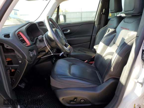 2016 Jeep Renegade Trailhawk with VIN ZACCJBCT0GPC61676, listed as a Copart auction lot 65653453 with 76,838 mi miles and Salvage title. Bid and sale history available at DreamBid. Image 7.