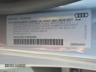 2017 Audi A7 Prestige with VIN WAU22AFC7HN060489, listed as a Copart auction lot 65634824 with 97,315 mi miles and Salvage Title. Bid and sale history available at carsss.com. Image 14.