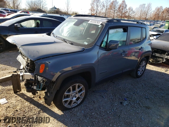 2020 Jeep Renegade Latitude with VIN ZACNJABB2LPL33819, listed as a Copart auction lot 80335293 with Not Provided miles and Salvage Title. Bid and sale history available at DreamBid. Image 1.
