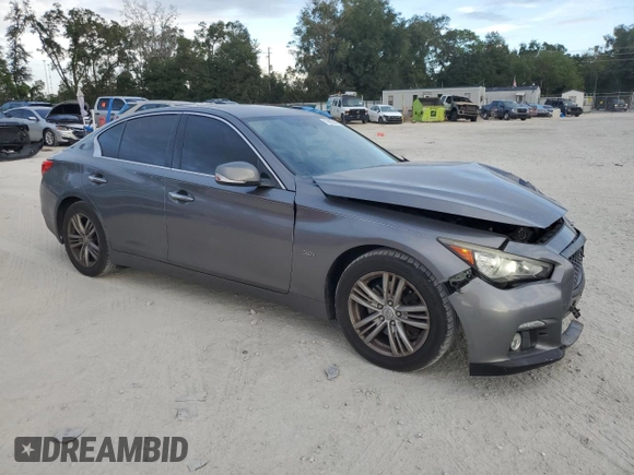 2017 Infiniti Q50 3.0t Premium with VIN JN1EV7AP7HM730037, listed as a Copart auction lot 79605044 with 106,596 mi miles and Salvage Title. Bid and sale history available at carsss.com. Image 4.