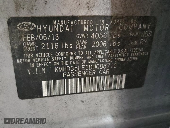 2013 Hyundai Elantra GT with VIN KMHD35LE3DU088713, listed as a Copart auction lot 72042124 with 116,324 mi miles and Salvage Title. Bid and sale history available at carsss.com. Image 12.
