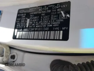 2015 Hyundai Tucson GLS with VIN KM8JT3AF9FU011348, listed as a IAAI auction lot 41860519 with 68,629 mi miles and . Bid and sale history available at DreamBid. Image 9.