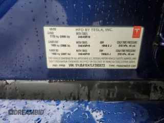 2020 Tesla Model S Performance z VIN 5YJSA1E47LF390673, wystawiony jako Copart lot #50419005 z przebiegiem 37 764 mil mil oraz Szkoda całkowita • Salvage title. Historia ofert i sprzedaży dostępna na DreamBid. Obrazek 12.