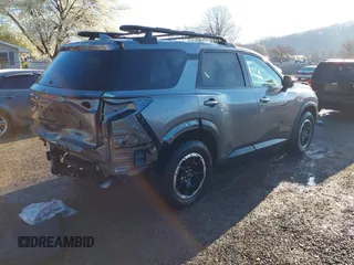 2024 Nissan Pathfinder Rock Creek with VIN 5N1DR3BD8RC291069, listed as a IAAI auction lot 41947839 with 2,047 mi miles and . Bid and sale history available at DreamBid. Image 4.