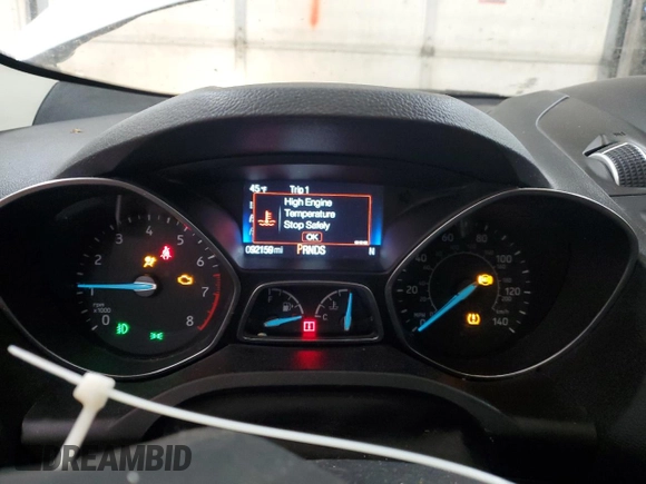 2017 Ford Escape Titanium with VIN 1FMCU0JD6HUE70200, listed as a Copart auction lot 49141595 with 92,159 mi miles and Salvage Title. Bid and sale history available at DreamBid. Image 9.