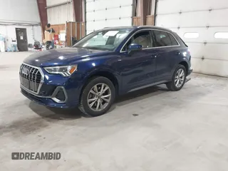2021 Audi Q3 S line Premium Plus with VIN WA1EECF36M1061776, listed as a IAAI auction lot 42343842 with 40,521 mi miles and . Bid and sale history available at DreamBid. Image 19.