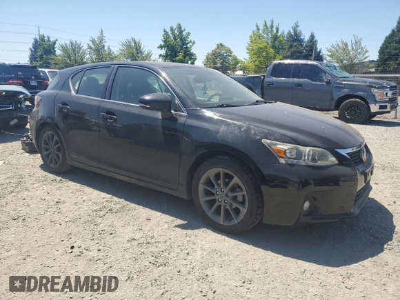 2012 Lexus CT 200h with VIN JTHKD5BH9C2090060, listed as a Copart auction lot 65130135 with Not provided miles and Clean title. Bid and sale history available at DreamBid. Image 4.