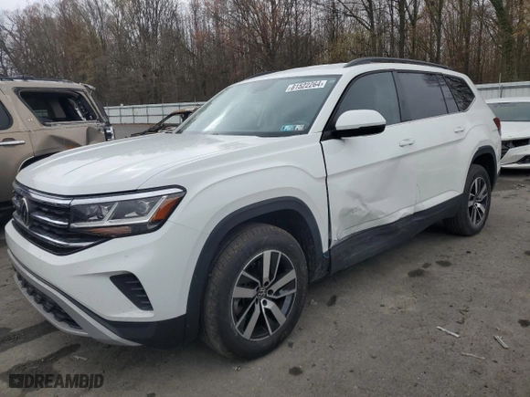 2022 Volkswagen Atlas 2.0T SE with VIN 1V2DP2CA1NC508415, listed as a Copart auction lot 81522264 with 76,624 mi miles and Salvage Title. Bid and sale history available at carsss.com. Image 1.