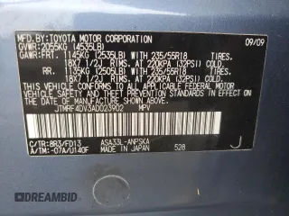 2010 Toyota RAV4 Sport with VIN JTMRF4DV3AD023902, listed as a Copart auction lot 60986045 with 155,321 mi miles and Salvage title. Bid and sale history available at DreamBid. Image 13.