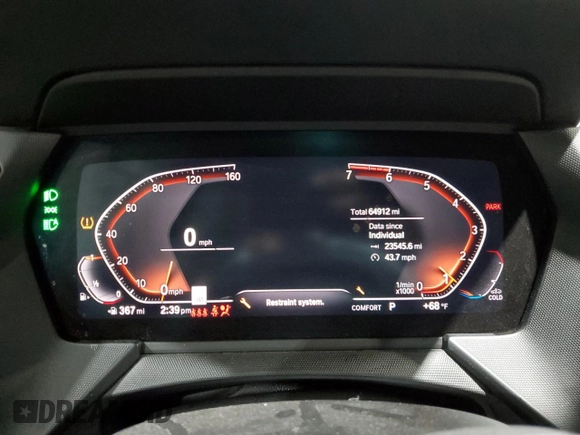 2022 BMW 2 Series 228i xDrive with VIN WBA73AK01N7K47824, listed as a Copart auction lot 74528864 with 64,912 mi miles and Salvage Title. Bid and sale history available at carsss.com. Image 9.