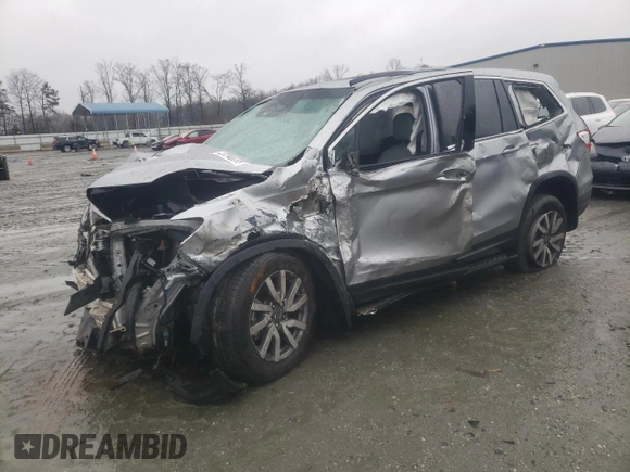 2020 Honda Pilot EX-L with VIN 5FNYF5H58LB023188, listed as a Copart auction lot 42704005 with 72,164 mi miles and Salvage Title. Bid and sale history available at carsss.com. Image 1.