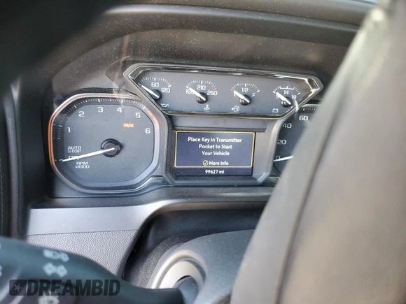 2020 GMC Sierra 1500 with VIN 3GTP8DET8LG159317, listed as a Copart auction lot 76819384 with 99,627 mi miles and Salvage Title. Bid and sale history available at DreamBid. Image 9.