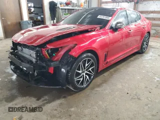 2022 Kia Stinger GT-Line with VIN KNAE35LD4N6110172, listed as a Copart auction lot 44791995 with 47,694 mi miles and Salvage Title. Bid and sale history available at carsss.com. Image 1.