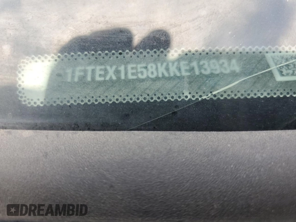 2019 Ford F-150 XL with VIN 1FTEX1E58KKE13934, listed as a Copart auction lot 59095125 with Not provided miles and Salvage title. Bid and sale history available at DreamBid. Image 13.
