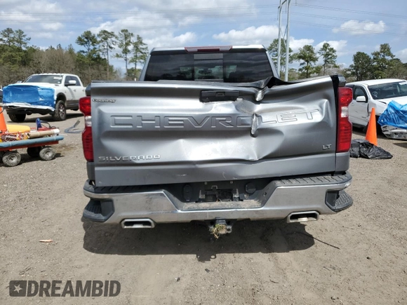 2021 Chevrolet Silverado 1500 LT with VIN 3GCUYDET4MG154765, listed as a Copart auction lot 48231225 with 99,353 mi miles and Salvage Title. Bid and sale history available at carsss.com. Image 6.