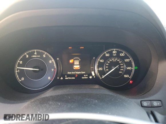 2019 Acura RDX with VIN 5J8TC1H38KL016958, listed as a Copart auction lot 49839275 with 86,734 mi miles and Salvage Title. Bid and sale history available at carsss.com. Image 9.