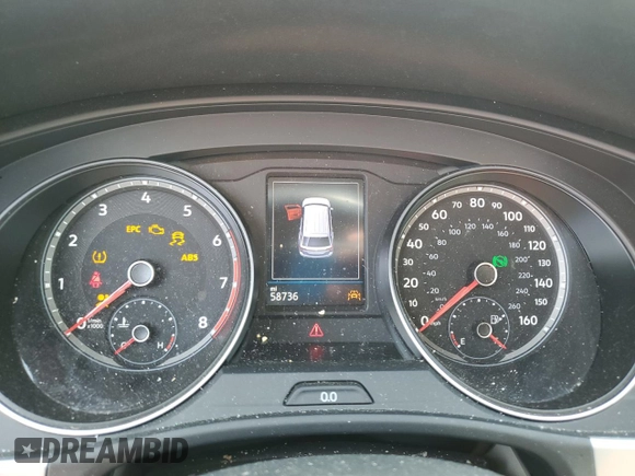 2021 Volkswagen Atlas SE with VIN 1V2PR2CAXMC568005, listed as a Copart auction lot 43013455 with 58,736 mi miles and Salvage title. Bid and sale history available at DreamBid. Image 9.
