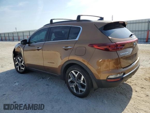 2021 Kia Sportage EX with VIN KNDPN3AC0M7854669, listed as a Copart auction lot 57829275 with 48,520 mi miles and Salvage title. Bid and sale history available at DreamBid. Image 2.