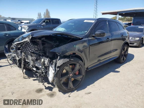 2023 Jaguar F-Pace SVR with VIN SADCZ2EE5PA711978, listed as a Copart auction lot 48968314 with 5,907 mi miles and Salvage Title. Bid and sale history available at DreamBid. Image 1.