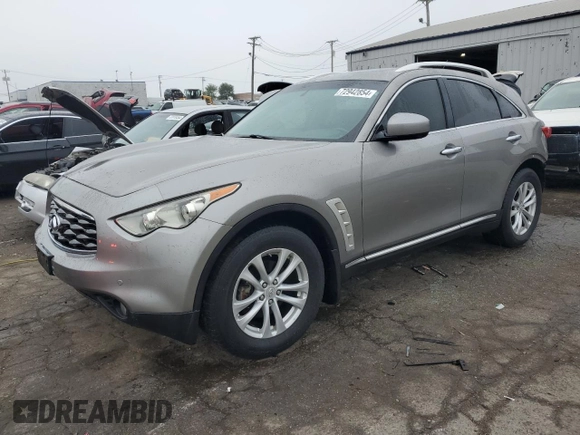 2011 Infiniti FX with VIN JN8AS1MW7BM140159, listed as a Copart auction lot 72942854 with 138,695 mi miles and Salvage title. Bid and sale history available at DreamBid. Image 1.